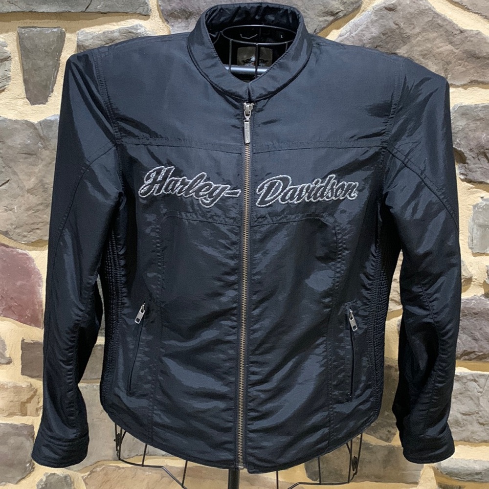 HARLEY DAVIDSON NYLON RIDING JACKET - SIZE L
